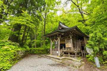 日本　長野県長野市にある戸隠神社の奥社横にある九頭龍社