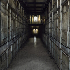scary prison illustration background