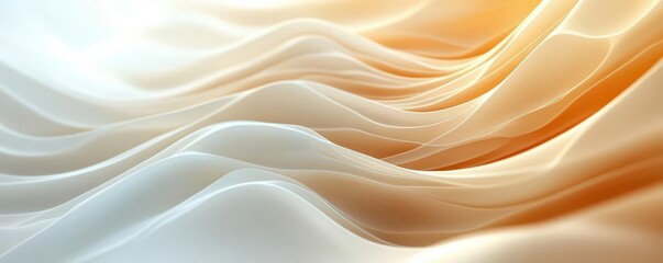 Obraz premium Creamy gradient background with flowing lines creating a soft, fluid motion