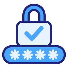 Security blue style icon