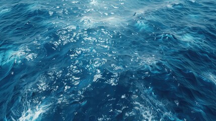 Fototapeta premium Ocean surface with blue water texture.