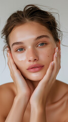 Portrait of Beautiful Wome, Skincare Model