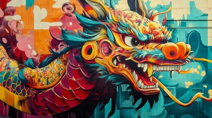 Obraz premium chinese dragon statue