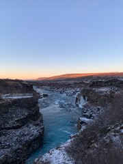 Scenic Waterfall View in Iceland