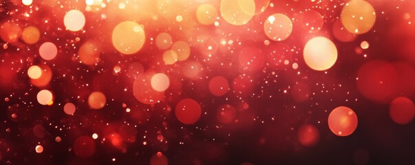 Bokeh lights in warm red hues, festive