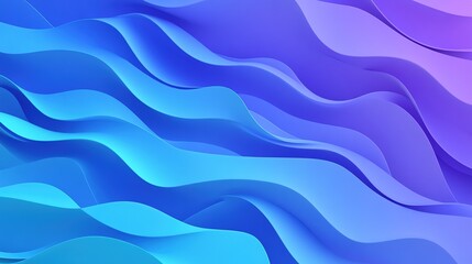 Obraz premium Abstract Blue Gradient Background with Waves: Seamless 4K Loop. A high-resolution, abstract background featuring a smooth gradient of blue tones with flowing wave patterns. 