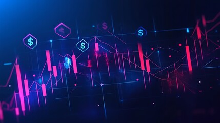 Obraz premium A financial success graph with an arrow pointing upwards