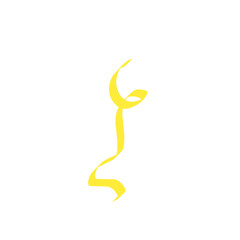 yellow confetti ribbon decoration