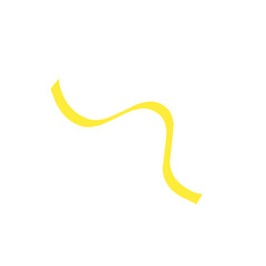 yellow confetti ribbon decoration