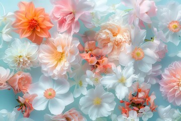 Abstract floral patterns with vibrant colors, floral design, artistic bloom