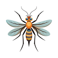 vector beautiful mosquito illustration on white background