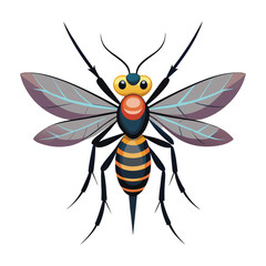 vector beautiful mosquito illustration on white background