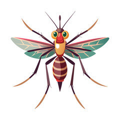 vector beautiful mosquito illustration on white background