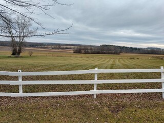 Fototapeta premium landscape with fence