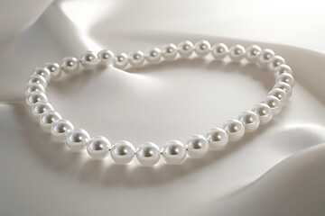 Obraz premium Pearl necklace isolated on white background.