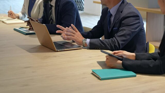 A group of multinational business people having a meeting