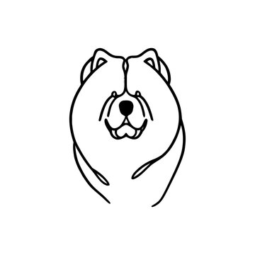 recommend clip art: chow chow line drawing