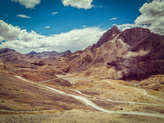 Manali-Leh road in Himalayas