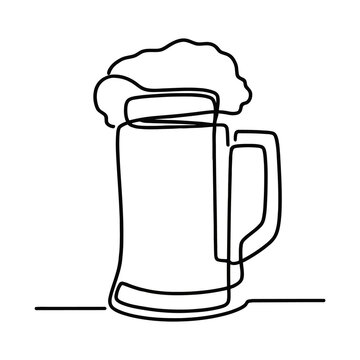 recommend clip art: line drawing of beer glass