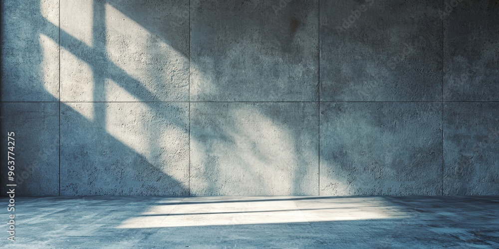 Poster sunbeams on a concrete wall