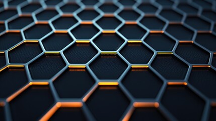A close up of a black and silver hexagonal pattern