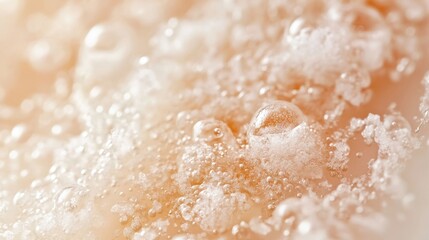 Obraz premium Abstract Orange and White Bubbles Close Up