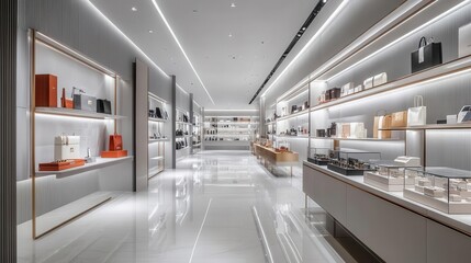 A visually stunning modern retail store interior design