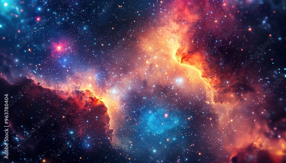 Wall mural cosmic clouds in space