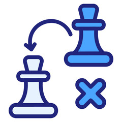 Strategy blue style icon
