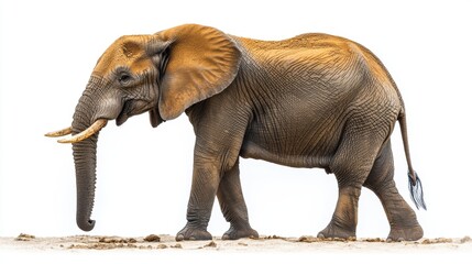 Obraz premium African elephant isolated on a white backdrop