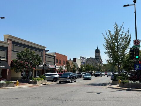 Downtown Lawrence, KS on Mass Street