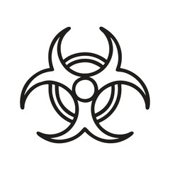Medical Related Icon. Biohazard. Black Out Line