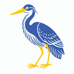vector Bittern on white background