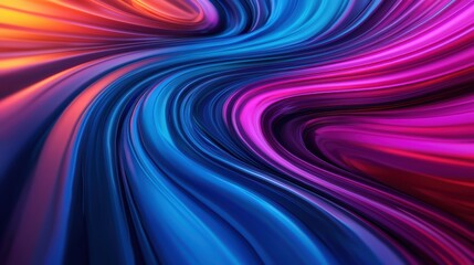 Obraz premium Vibrant Abstract Background with Colorful Flowing Lines in Blue, Pink, and Orange Hues