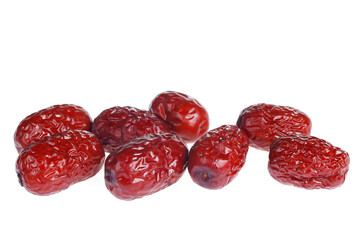 Red dates are isolated on a white background