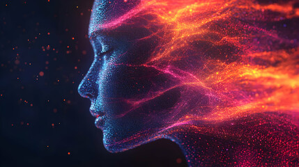 3D AI Powered Data Analytics Concept: Dynamic Abstract Digital Art Banner with Glowing Elements and Vibrant Colors Representing Precision, Speed, and Innovation in Data-Driven Decision Making