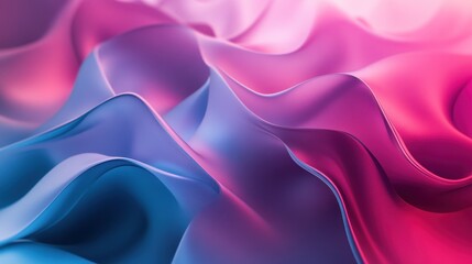 Fototapeta premium A vibrant, flowing fabric in shades of pink and blue, creating a dynamic visual texture.