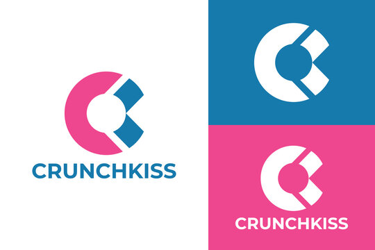 Logo ready elegant simple creative brand identity company corporate cafe fashion food initial C K donut letter word  mark sign modern line sun