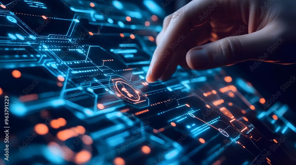 Aufkleber regulatory compliance challenges in a tech startup, depicted as navigating a complex web of digital 