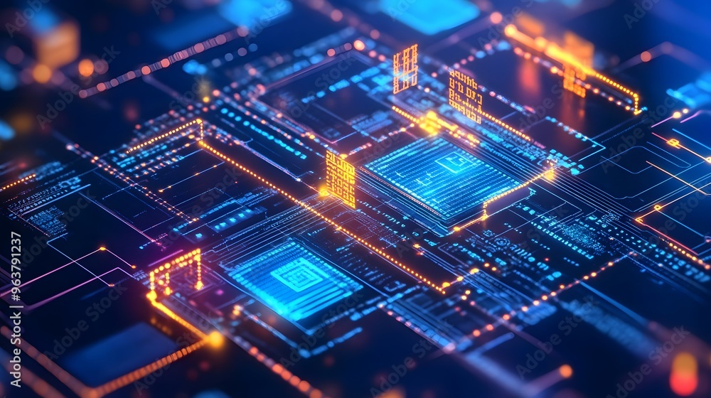 Aufkleber regulatory compliance challenges in a tech startup, depicted as navigating a complex web of digital 