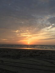 Texas beach sunset 