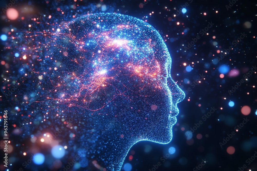 Poster axonal transport broca’s area and phototransduction digital profile of a human head with neural conn