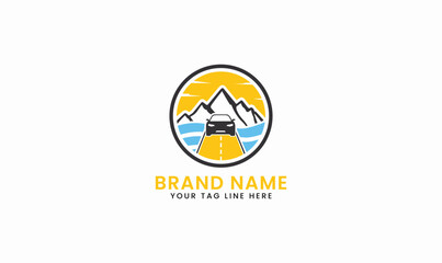Car Travel Logo, , Intercity Travel, Round Travel Logo
