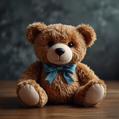 Obraz premium Brown Teddy Bear on a Soft Background