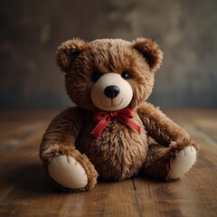 Obraz premium Brown Teddy Bear on a Soft Background