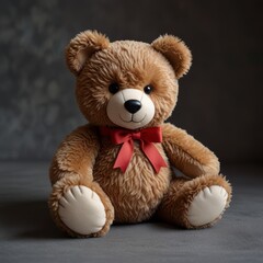 Obraz premium Brown Teddy Bear on a Soft Background