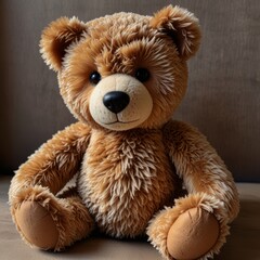 Brown Teddy Bear on a Soft Background