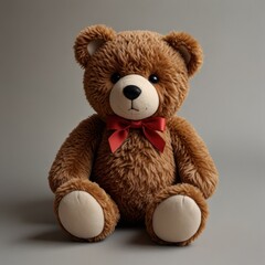 Fototapeta premium Brown Teddy Bear on a Soft Background