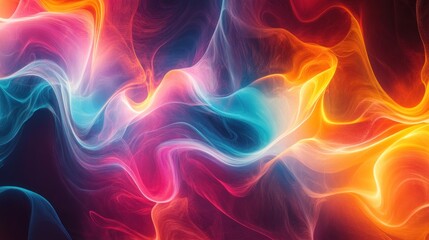 Obraz premium A vibrant abstract design featuring flowing colors and light effects.