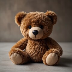 Obraz premium Brown Teddy Bear on a Soft Background